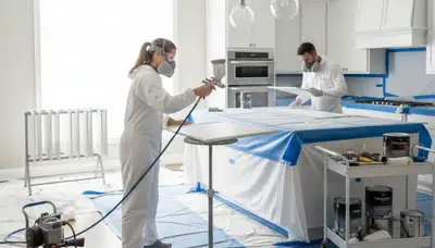 Cabinet painting in Scottsdale, AZ by Scottsdale Paint Pros for durable, desert-ready kitchen finishes