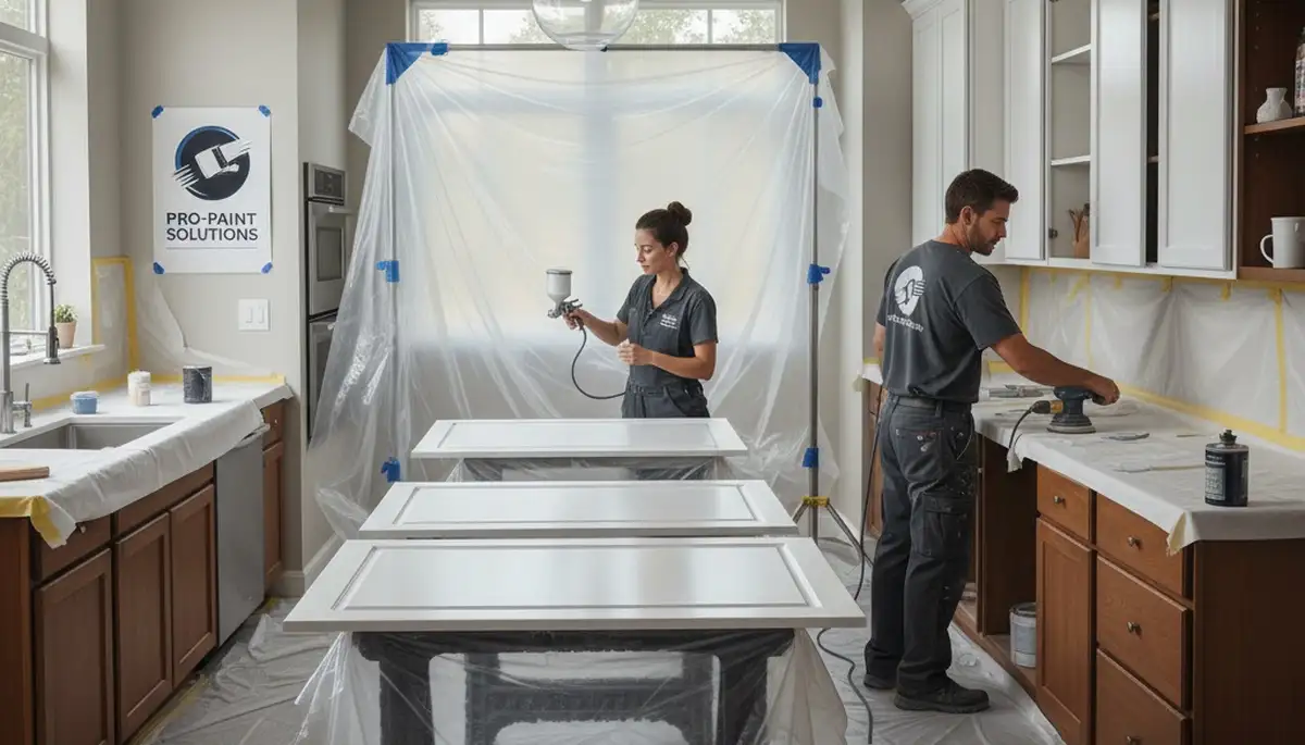 Cabinet painting in Scottsdale, AZ for durable, professional kitchen cabinet refinishing