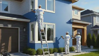 Scottsdale, AZ house painting crew applying durable desert-ready exterior paint on a home