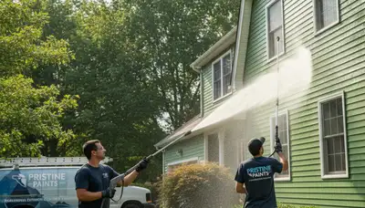 Vinyl siding pressure cleaning in Scottsdale, AZ by Scottsdale Paint Pros removes desert dust and grime