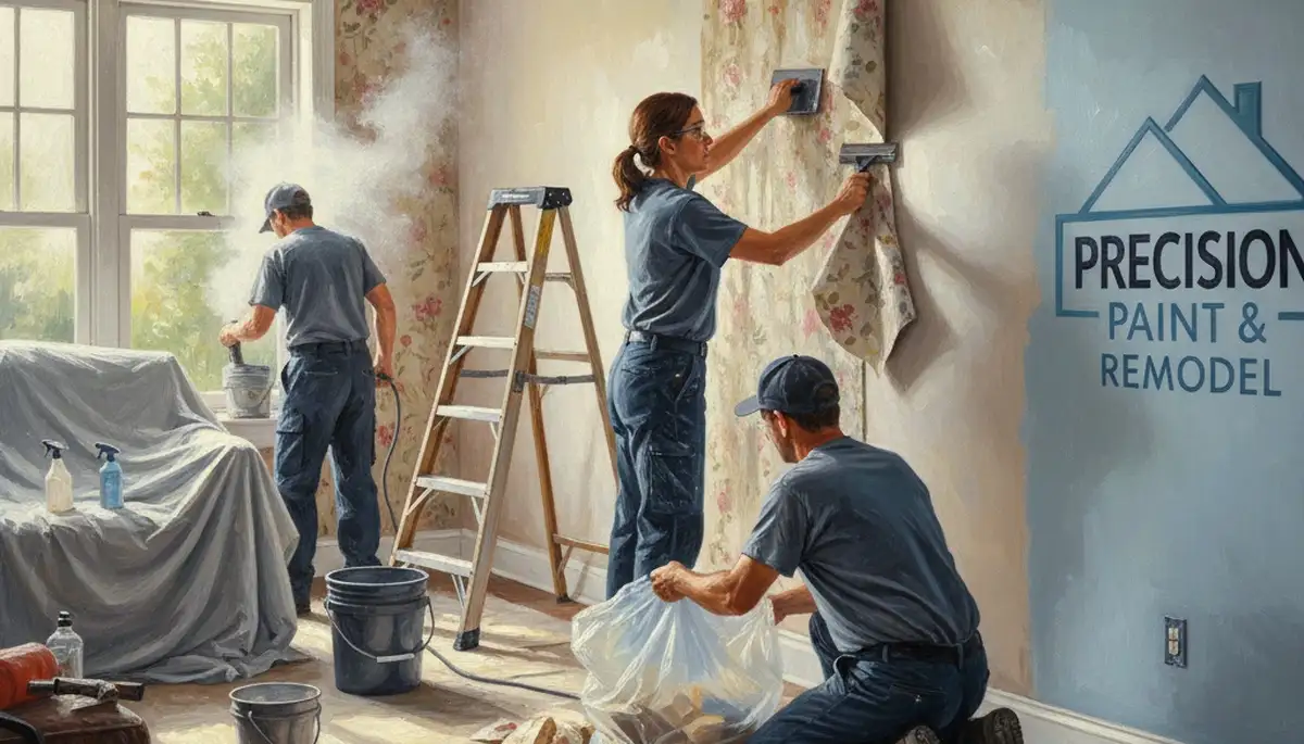 Scottsdale, AZ wallpaper removal by Scottsdale Paint Pros preparing walls for painting